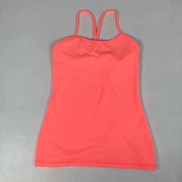 lululemon athletica Tops - Lululemon Power Y Racerback Fitted Stretch Tank Red Sz 6 ( No Pads)